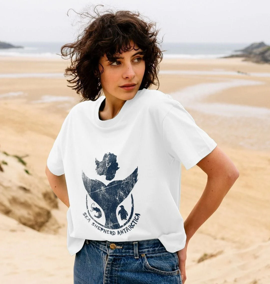 Antarctic Blue Print Boxy Fit T-Shirt