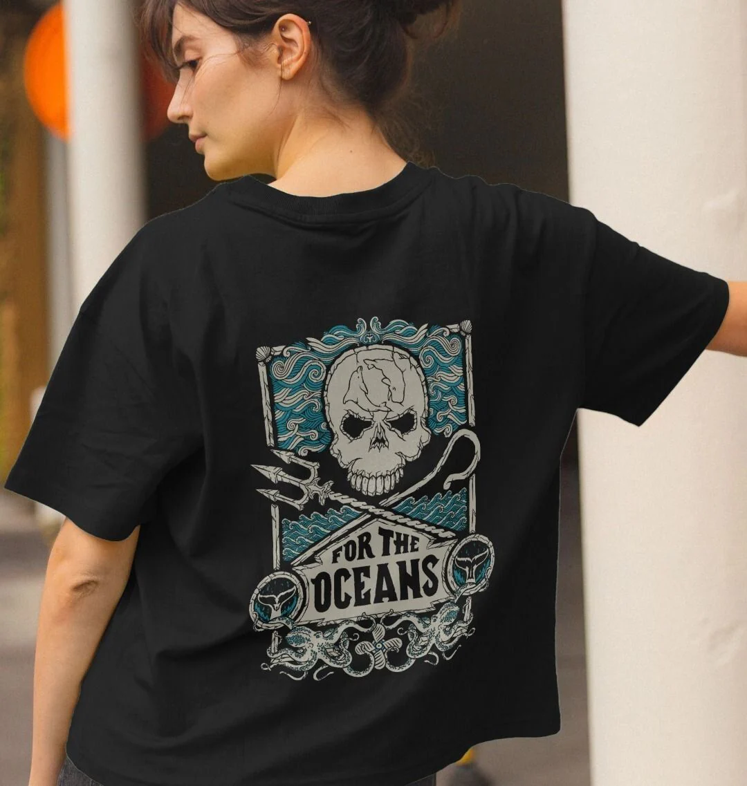 For the Oceans Jolly Roger Boxy T-shirt - Image 2