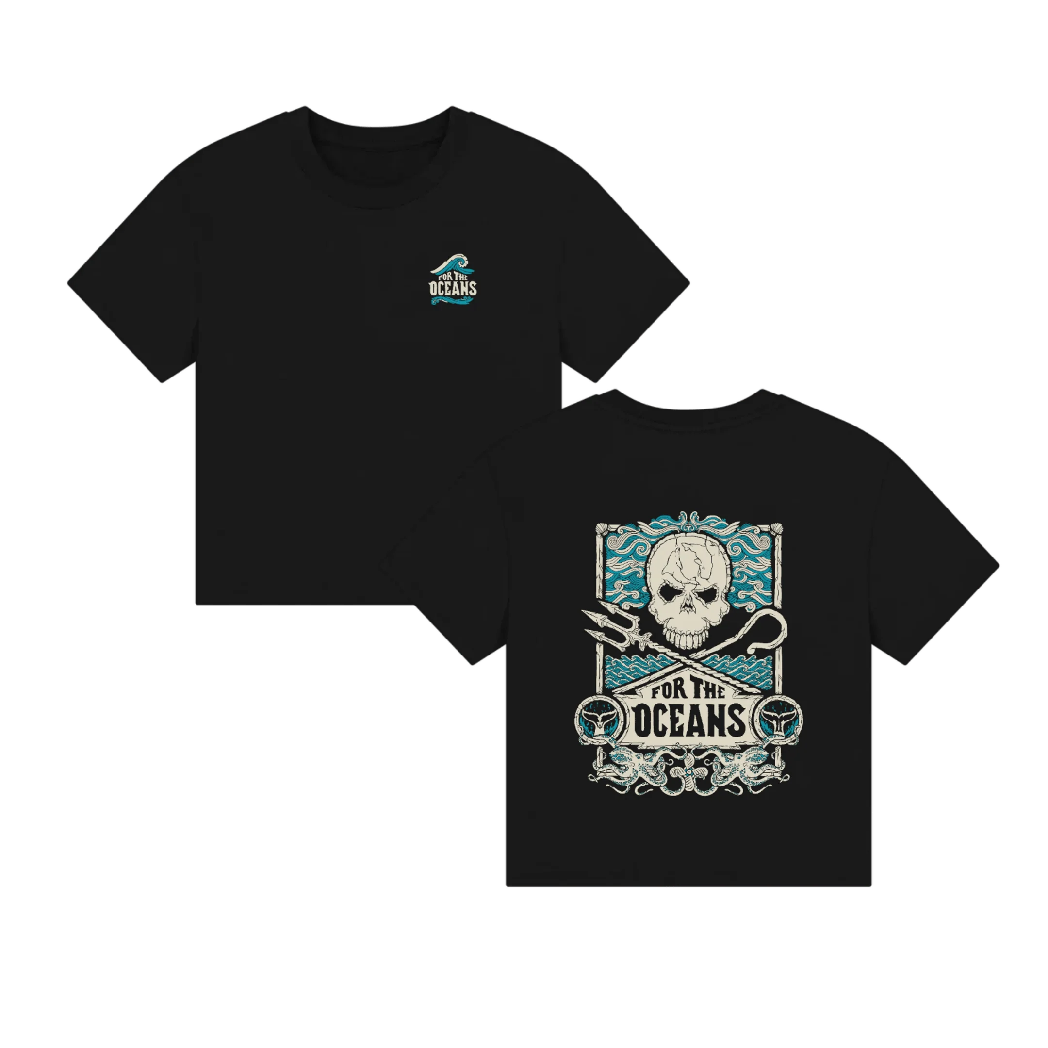 For the Oceans Jolly Roger Boxy T-shirt - Image 3