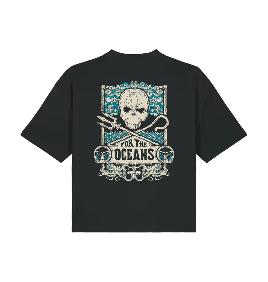 For the Oceans Jolly Roger Boxy T-shirt - Image 5