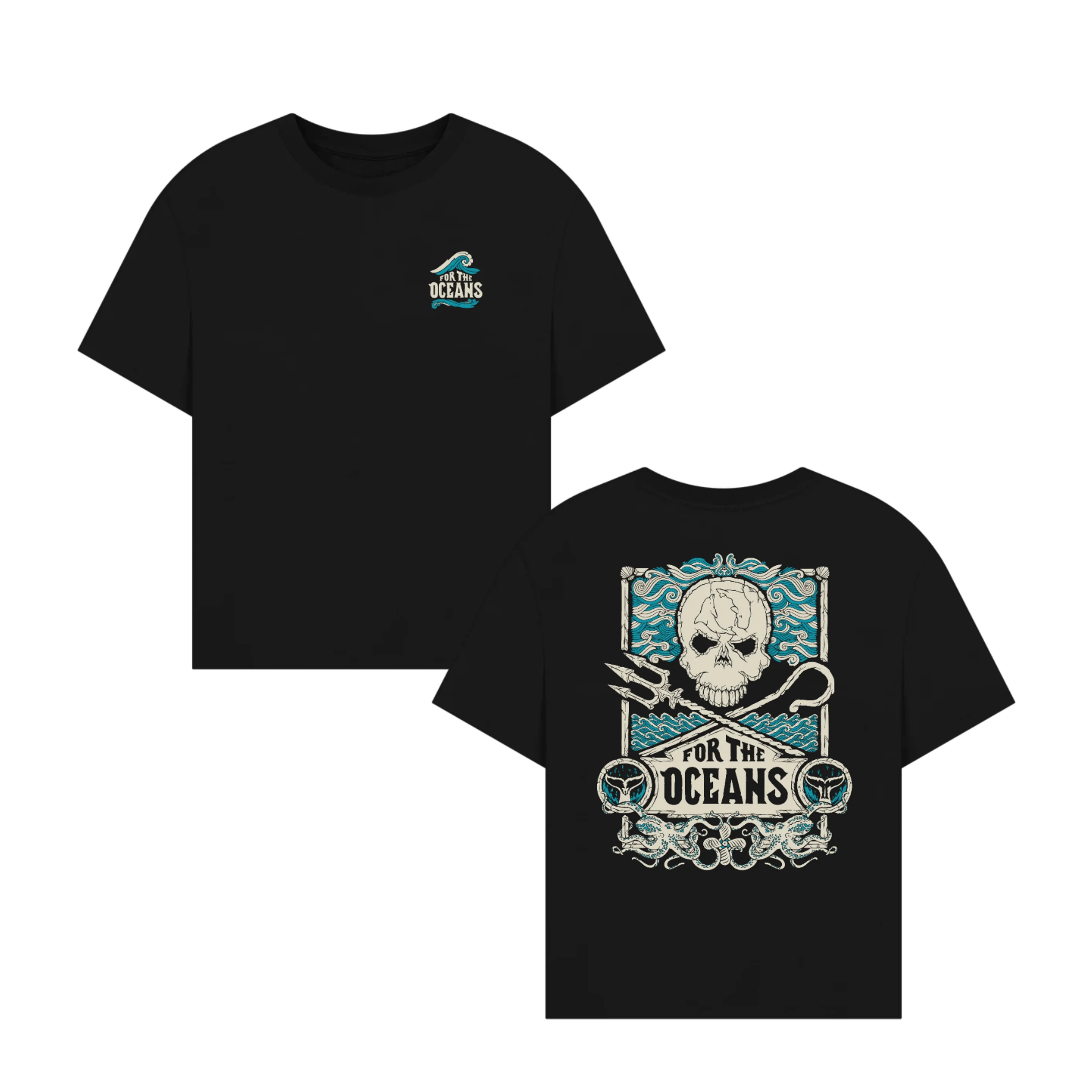 For The Oceans Jolly Roger Oversized Women's T-shirt - Image 3