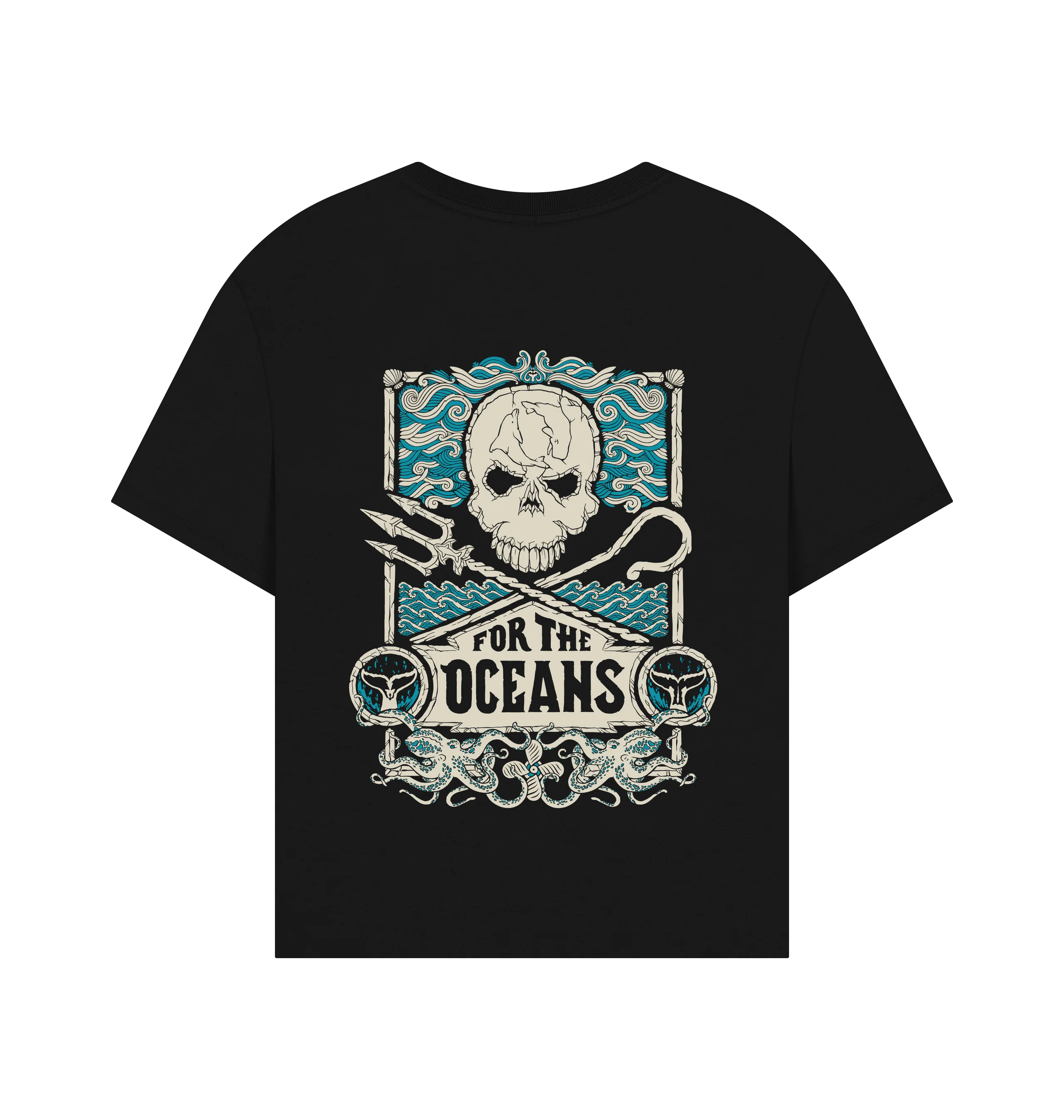 For The Oceans Jolly Roger Oversized Women's T-shirt - Image 5