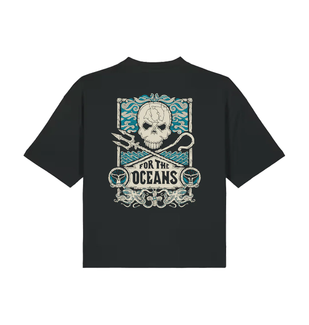 For The Oceans Jolly Roger Oversized Women's T-shirt - Image 7