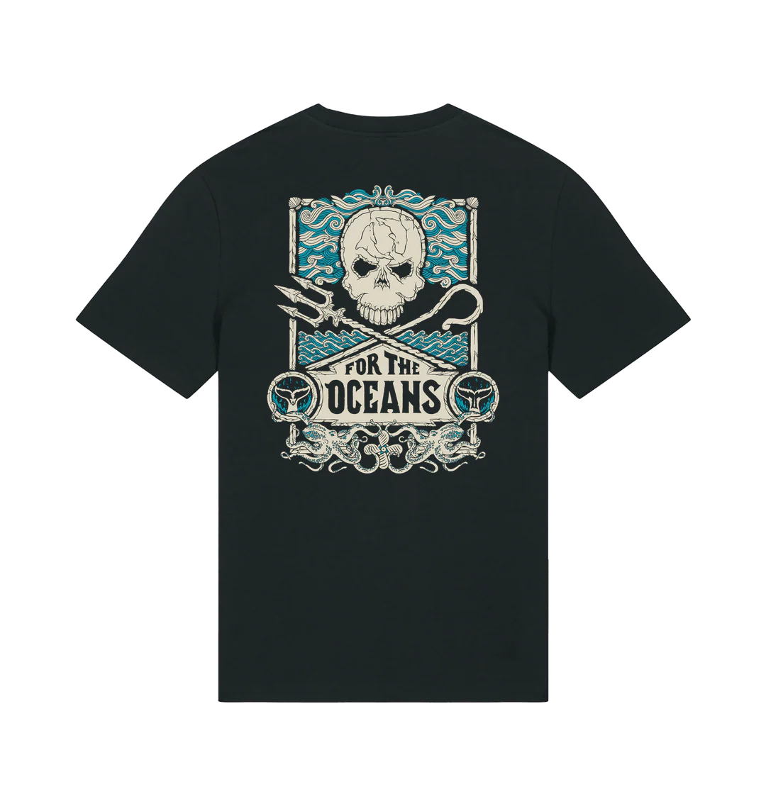 For the Oceans Jolly Roger T-shirt - Image 7