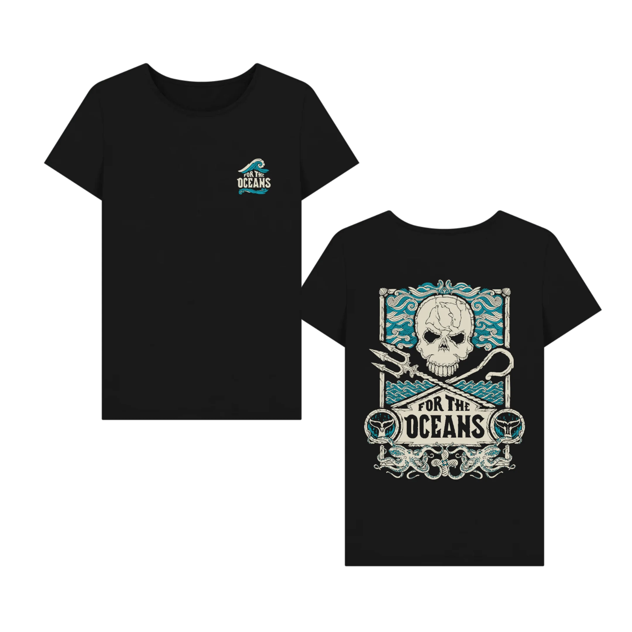For the Oceans Jolly Roger Women's T-shirt - Image 5
