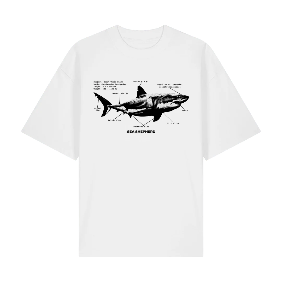 Great White Shark Women's Oversized T-Shirt - Image 3