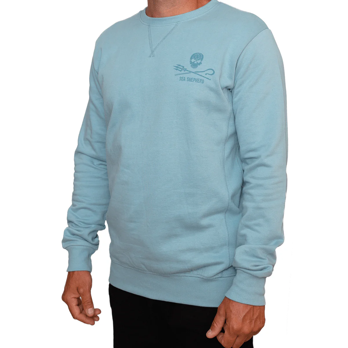 Men's Sea Shepherd Mint 40 Years Premium Fit Sweater - Image 2