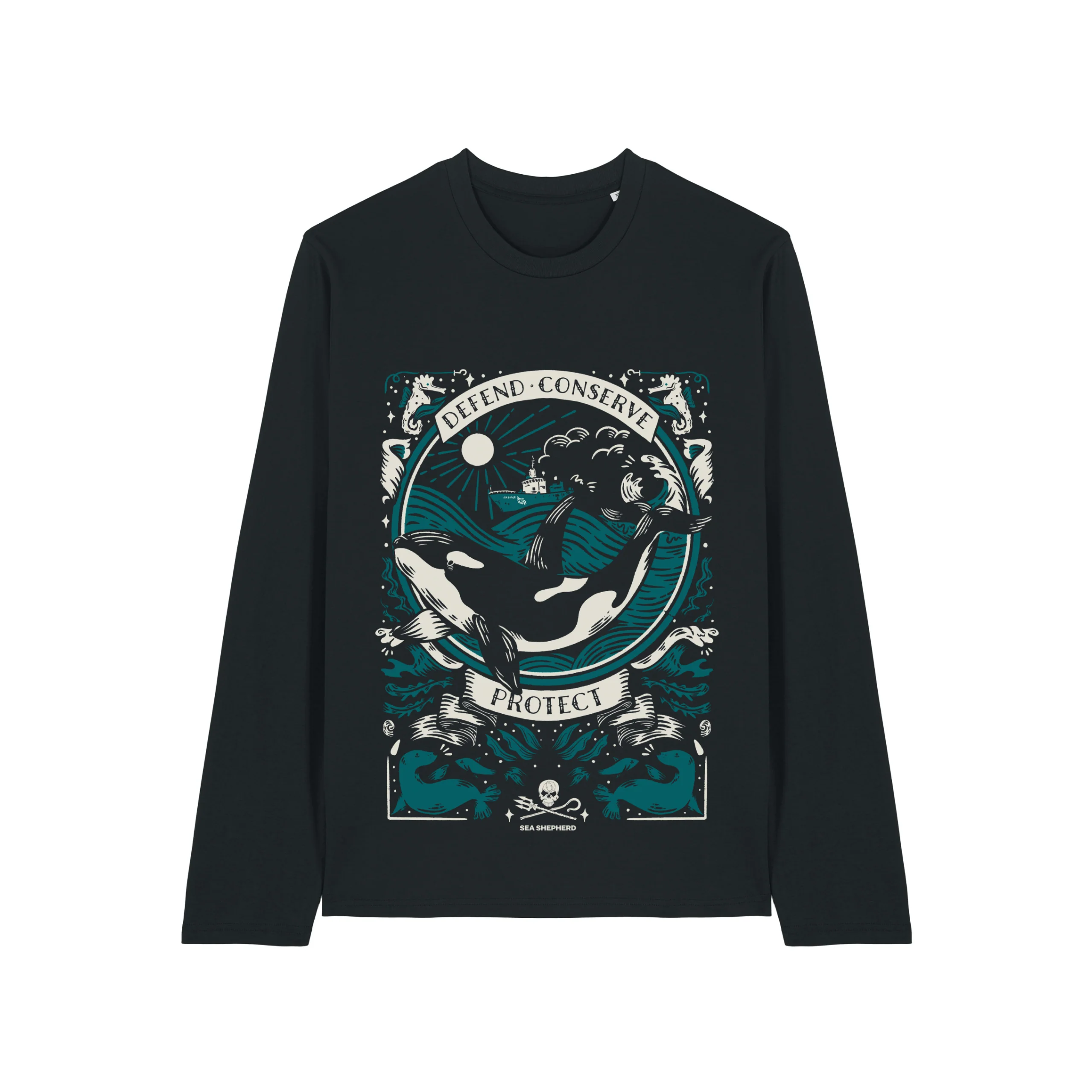 Orca Women's Heavyweight Long Sleeve T-shirt - Image 3