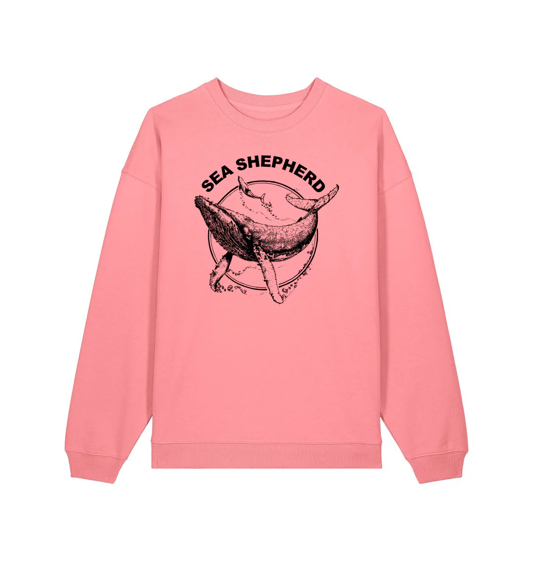 Sea Shepherd Black Whale Logo Oversized Crew Neck - Image 3
