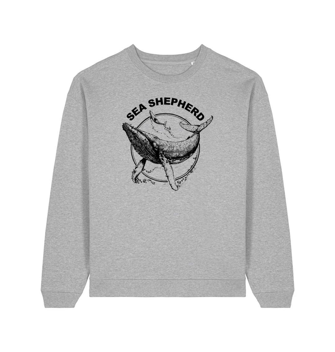 Sea Shepherd Black Whale Logo Oversized Crew Neck - Image 5