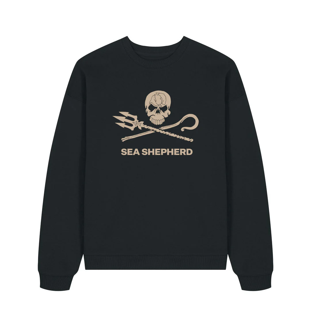 Sea Shepherd Oat Jolly Roger Oversized Crew Neck - Image 4