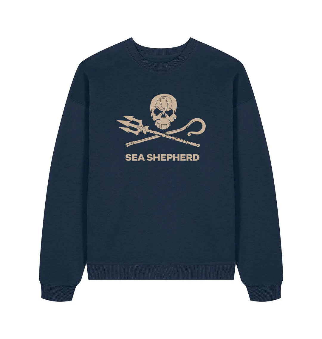 Sea Shepherd Oat Jolly Roger Oversized Crew Neck - Image 5