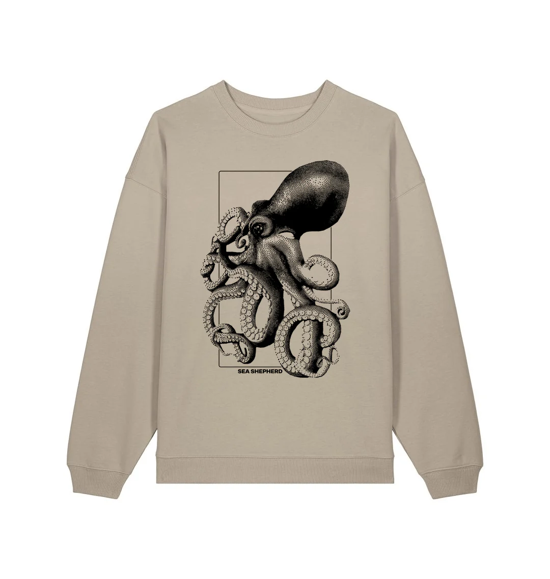 Sea Shepherd Stipple Octopus Oversized Crew Neck - Image 3