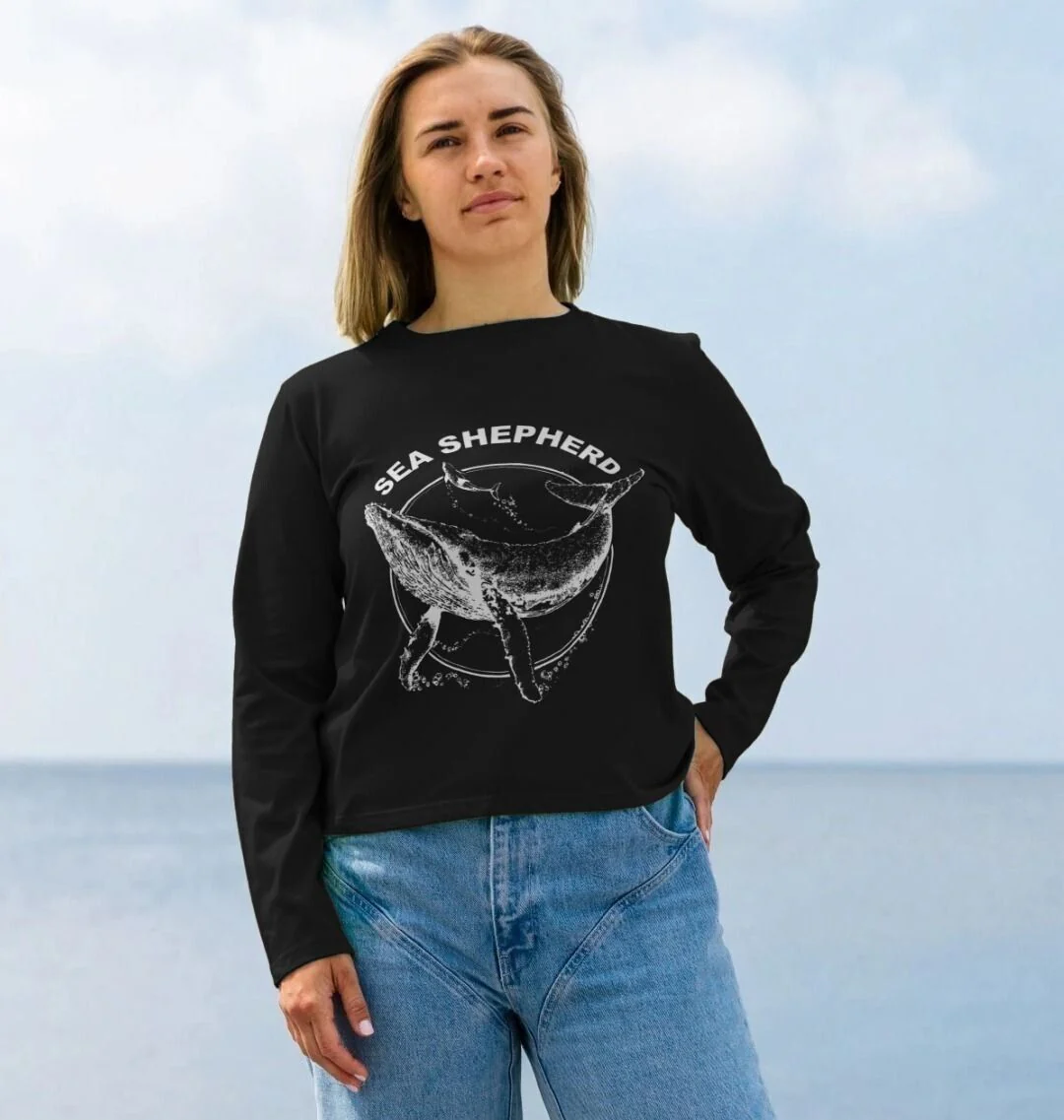 Sea Shepherd Whale Heavyweight Long Sleeve T-shirt
