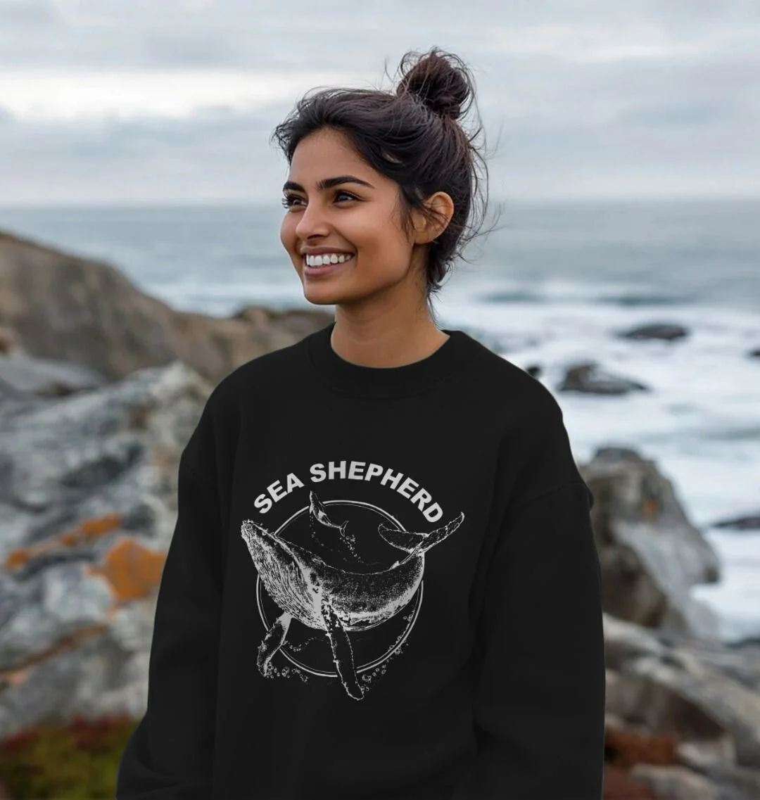 Sea Shepherd Whale Oversized Crew Neck