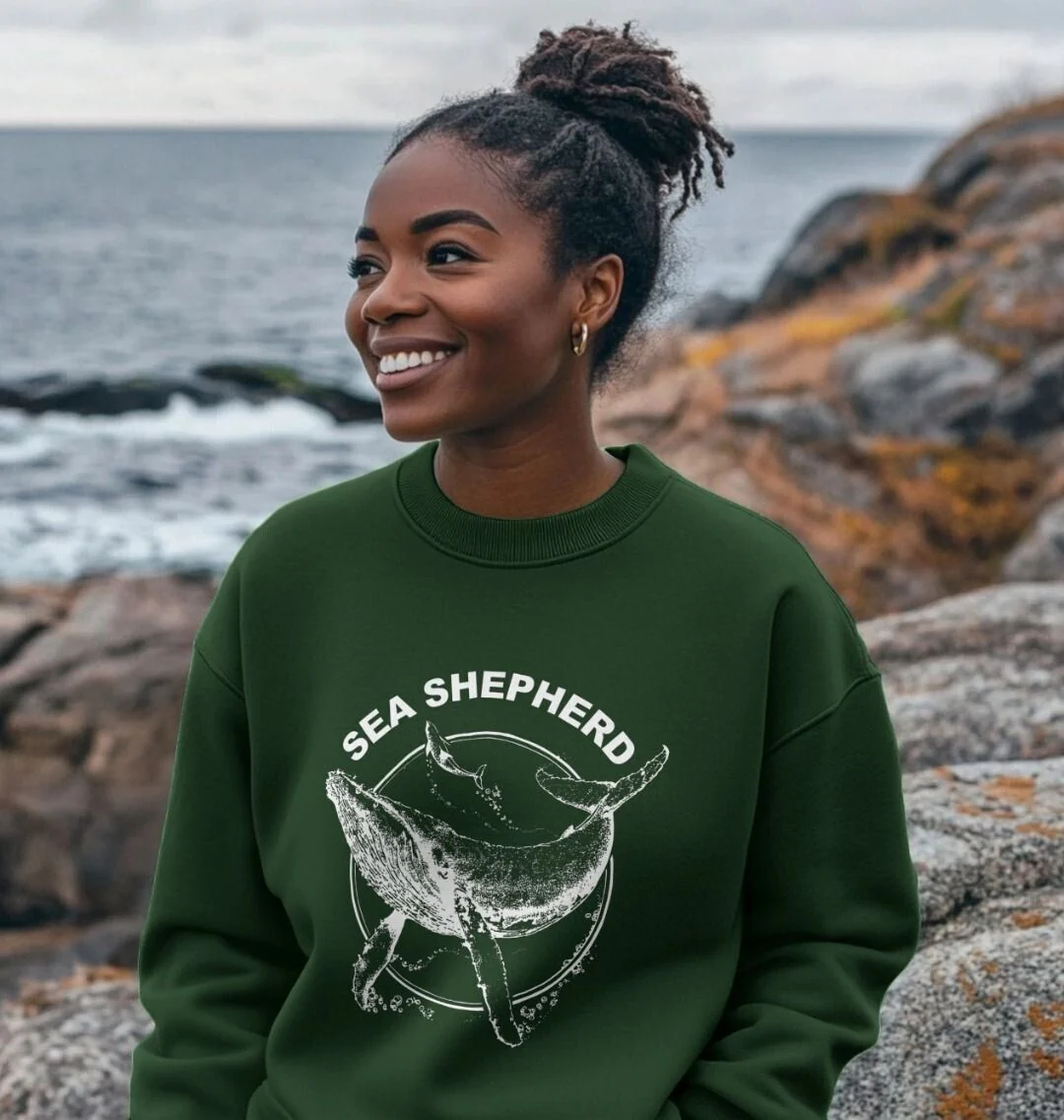 Sea Shepherd Whale Oversized Crew Neck - Image 2