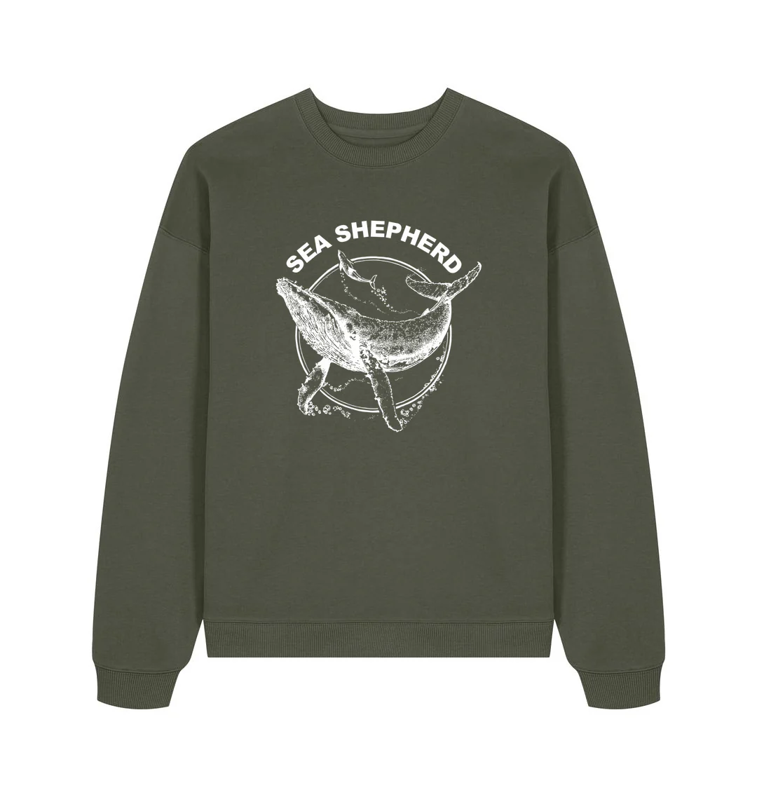 Sea Shepherd Whale Oversized Crew Neck - Image 3