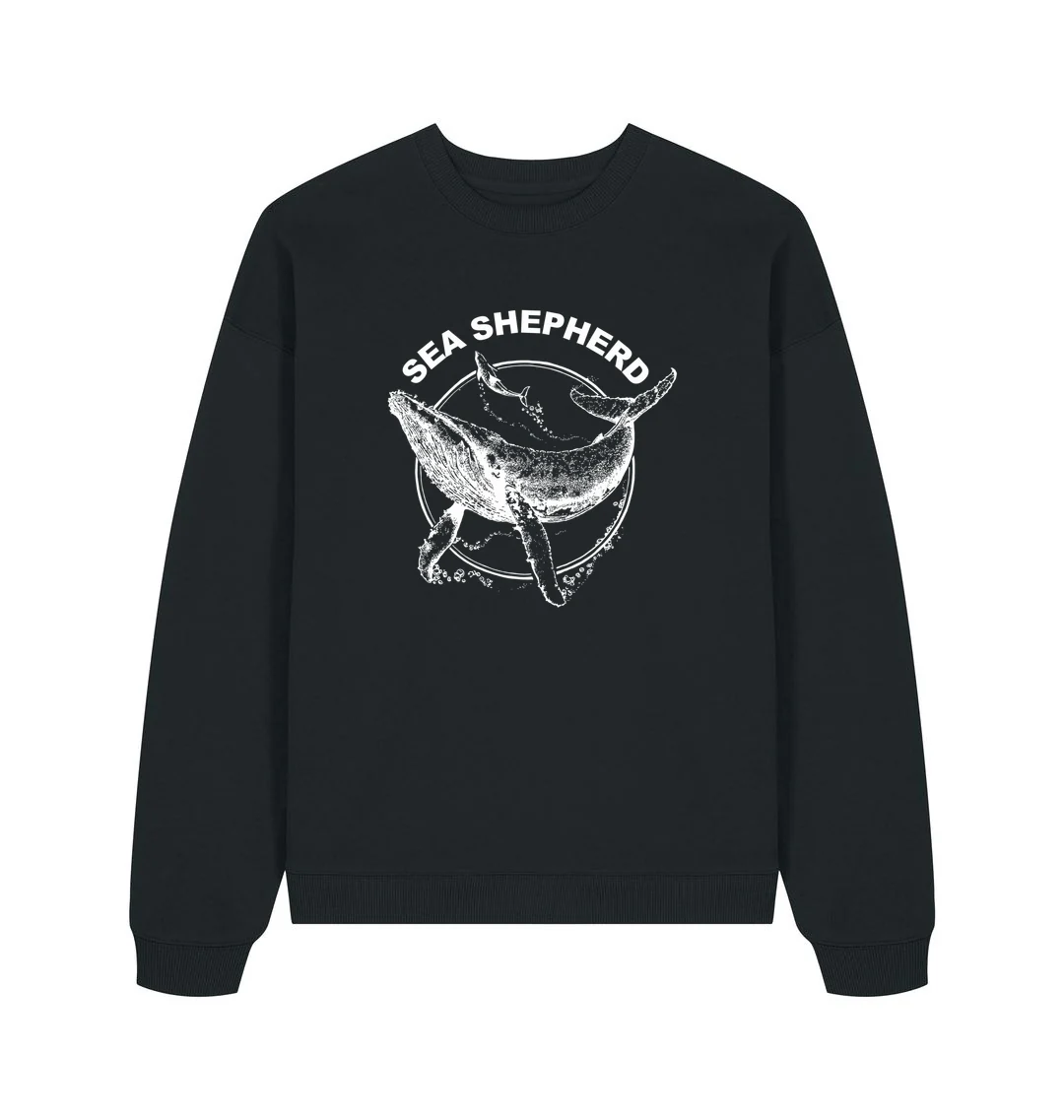 Sea Shepherd Whale Oversized Crew Neck - Image 4