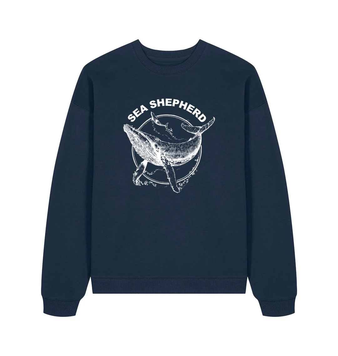 Sea Shepherd Whale Oversized Crew Neck - Image 5