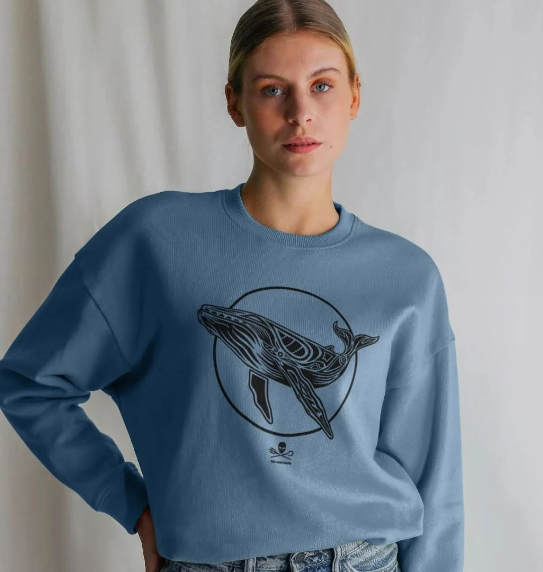 Tribal Whale Oversized Crew Neck