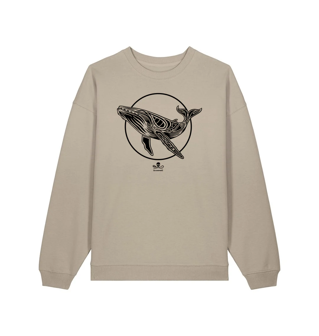 Tribal Whale Oversized Crew Neck - Image 2
