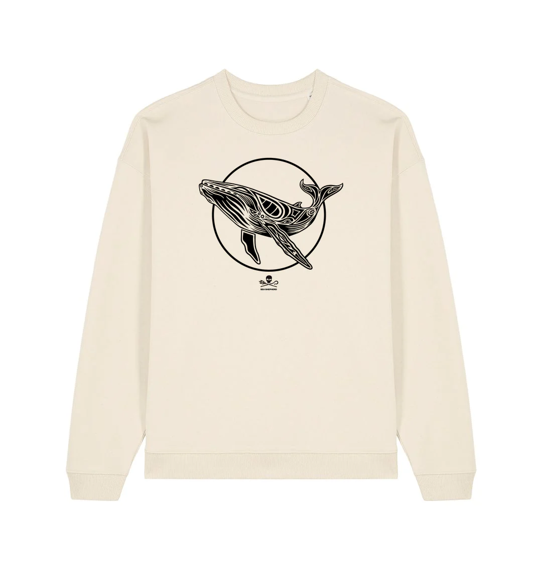 Tribal Whale Oversized Crew Neck - Image 3