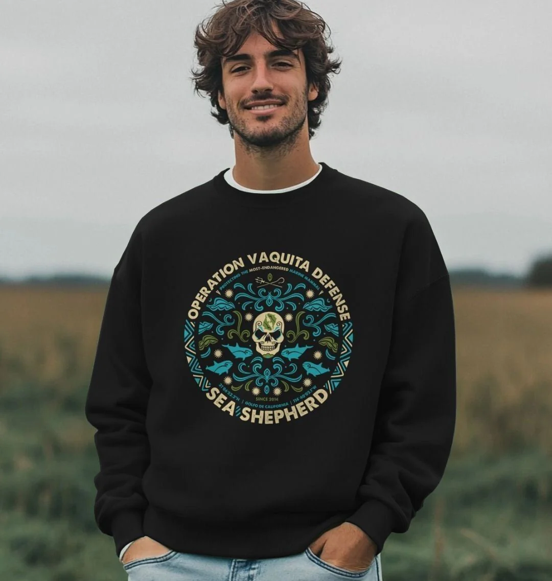 Vaquita Defense Oversized Men's Sweatshirt